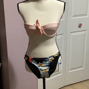 Chelsea & Violet Black and Pink Bra Set Intimates